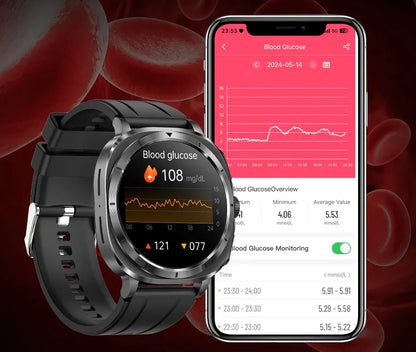 Išmanusis laikrodis KARDIOWATCH EKG kraujo analizė HRV gliukomatis kraujospūdžio matuoklis lenkų kalba