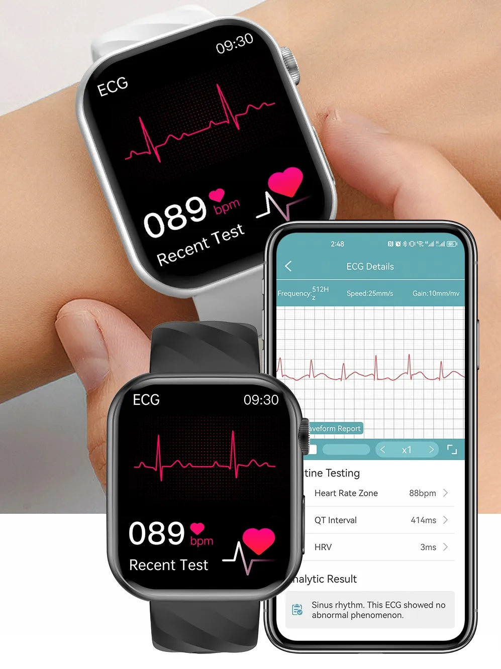 Išmanusis laikrodis senjorams su EKG, kraujospūdžio matuokliu, gliukozės matuokliu, pulso matuokliu, lietuvių kalba
