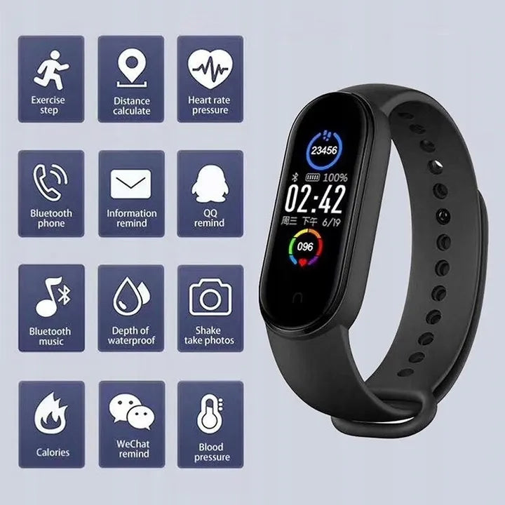 Išmanusis laikrodis SMARTBAND pulsometras / žingsniamatis