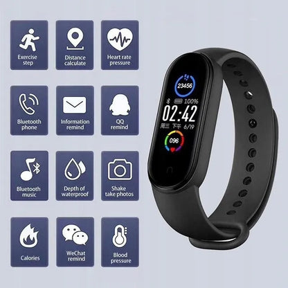 Išmanusis laikrodis SMARTBAND pulsometras / žingsniamatis