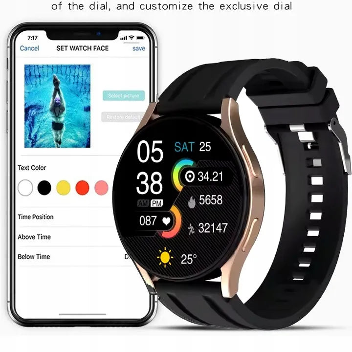 Išmanusis laikrodis SMARTWATCH PRO LIMITED su skambinimo funkcija, sporto režimais ir 2 dirželiais