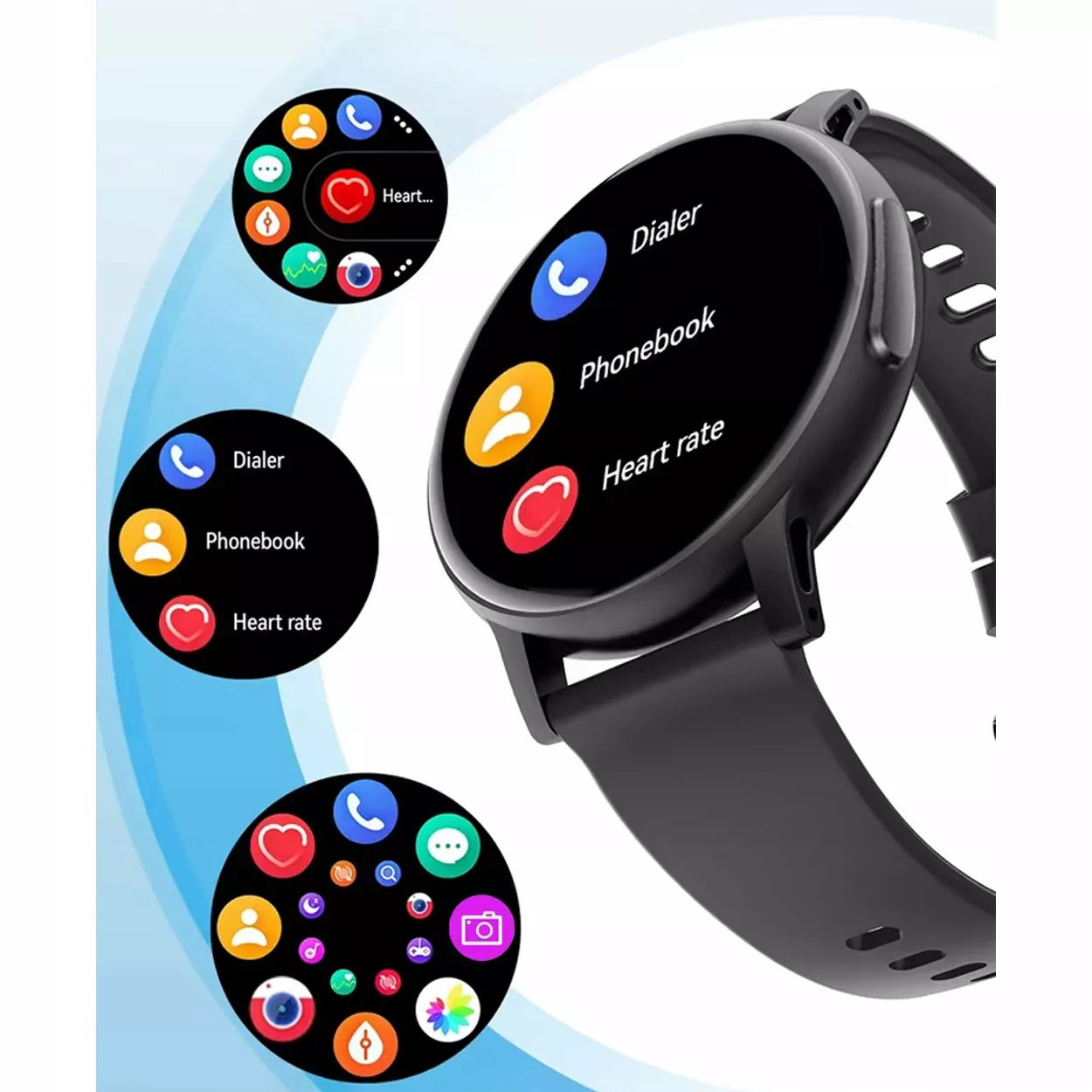 Išmanusis laikrodis Smartwatch su lietuvių kalba, skambučiais ir sporto funkcijomis vyrams bei moterims