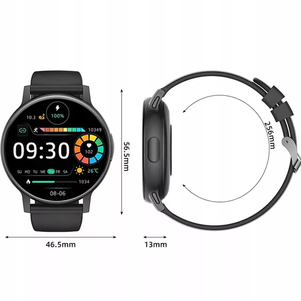 Išmanusis laikrodis Smartwatch su lietuvių kalba, skambučiais ir sporto funkcijomis vyrams bei moterims