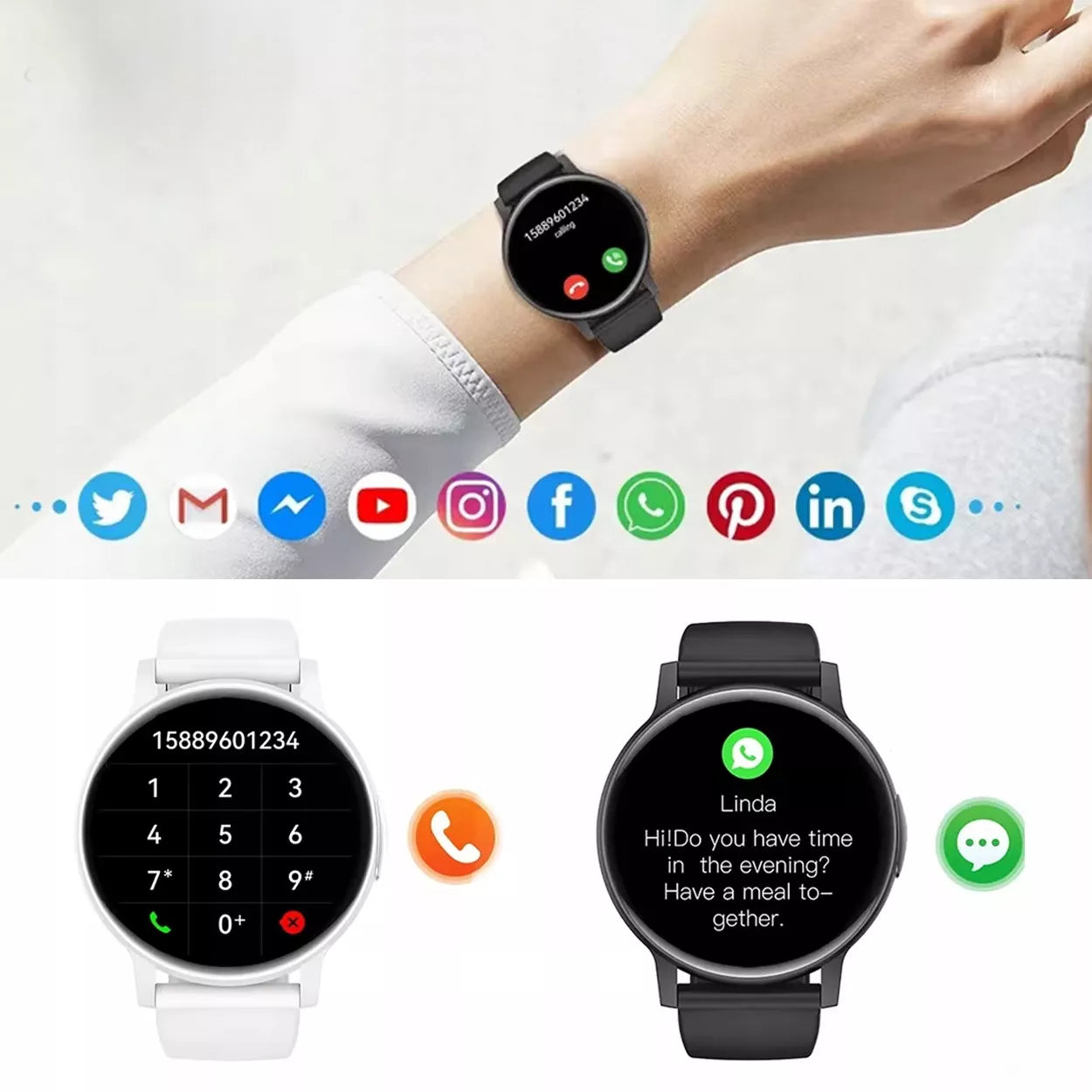 Išmanusis laikrodis Smartwatch su lietuvių kalba, skambučiais ir sporto funkcijomis vyrams bei moterims