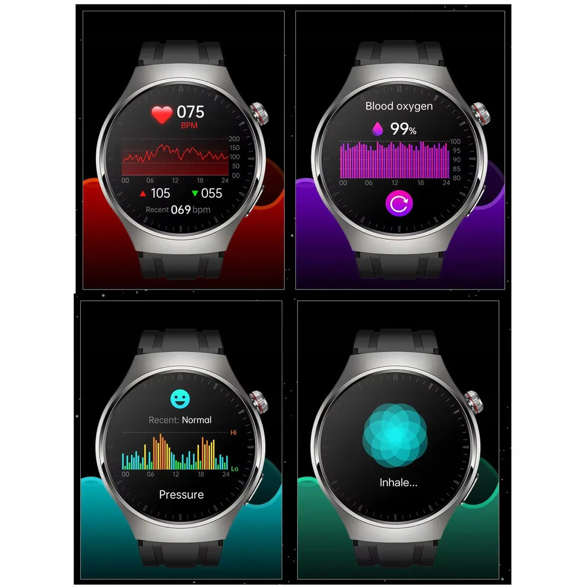 Išmanusis laikrodis vyrams Smart-Trend EKG HRV kūno temperatūros matavimas ir Bluetooth skambučiai