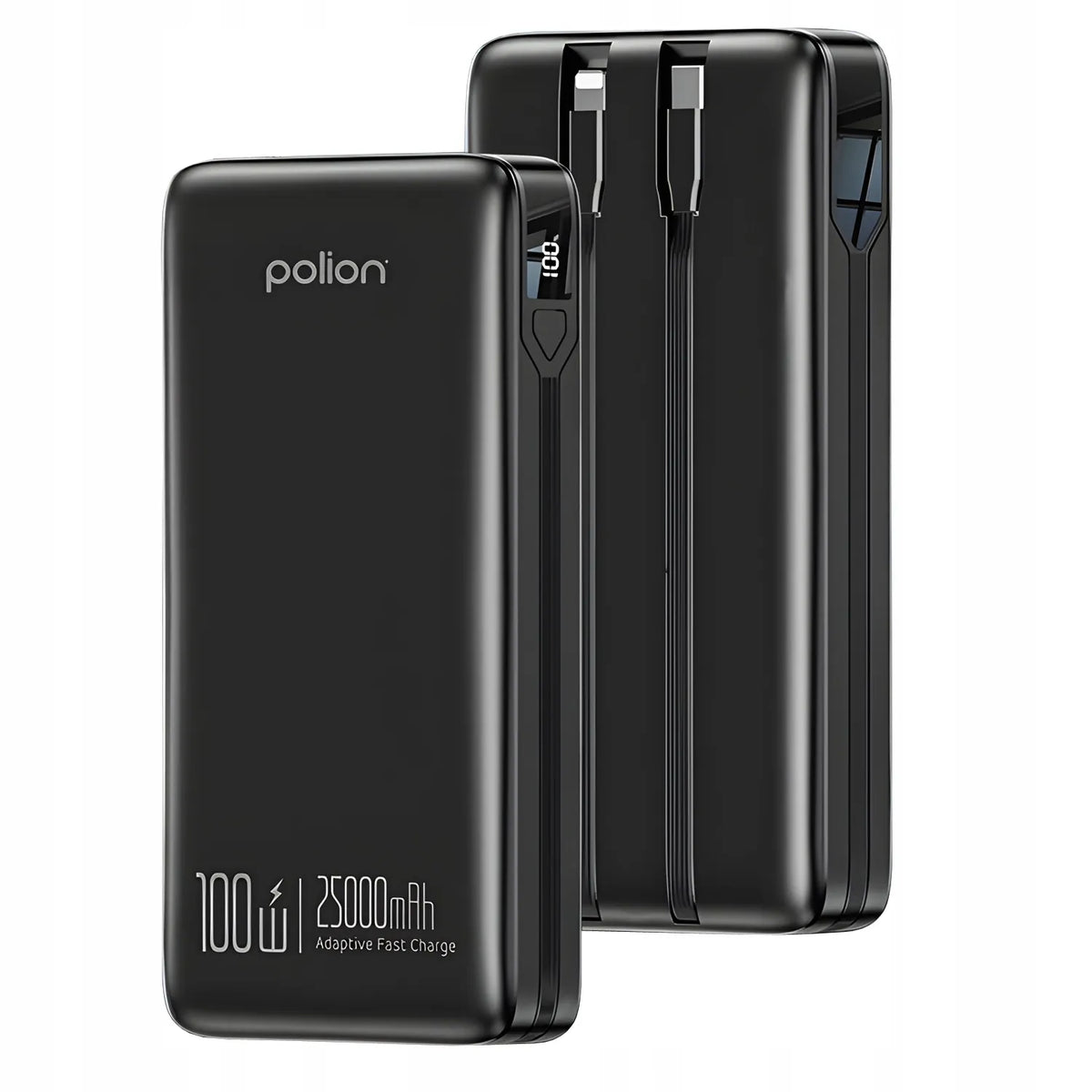 Išorinė baterija Polion 25000mAh 100W greitas įkrovimas USB-C PD QC