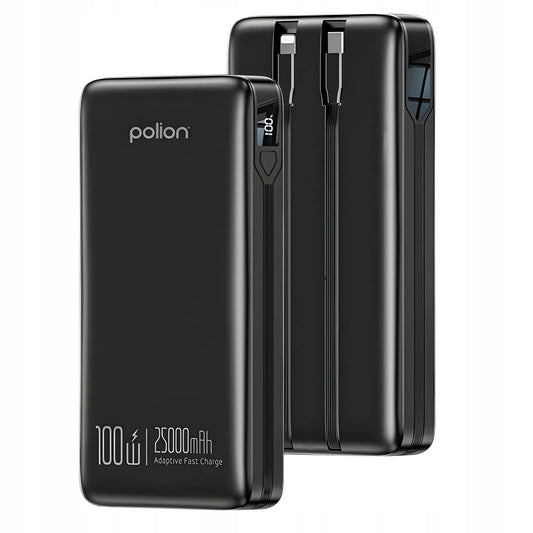 Išorinė baterija Polion 25000mAh 100W greitas įkrovimas USB-C PD QC