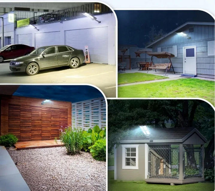 Išorinė LED saulės gatvių lempa su judesio ir sutemų jutikliu 3000W