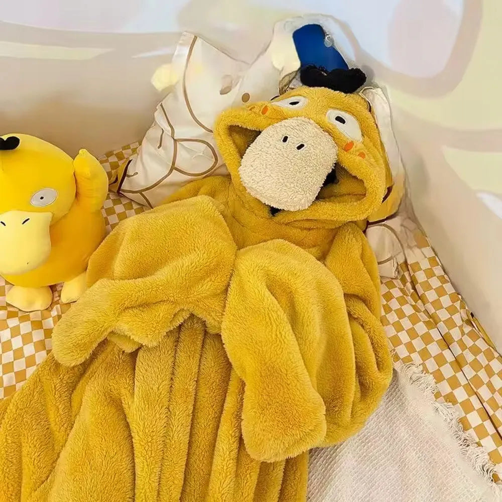 Itin minkštas „Pokémon“ Psyduck chalatas „Lazy Robe“, 100 cm