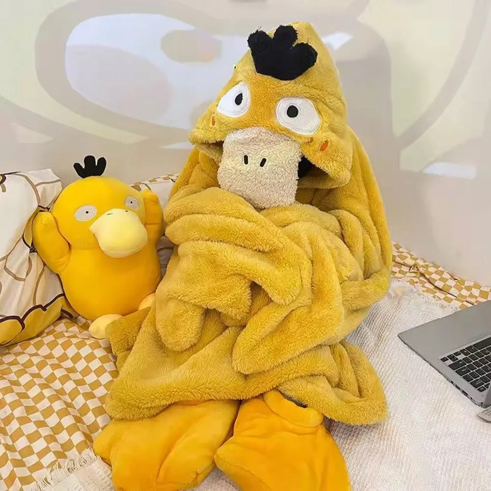 Itin minkštas „Pokémon“ Psyduck chalatas „Lazy Robe“, 100 cm