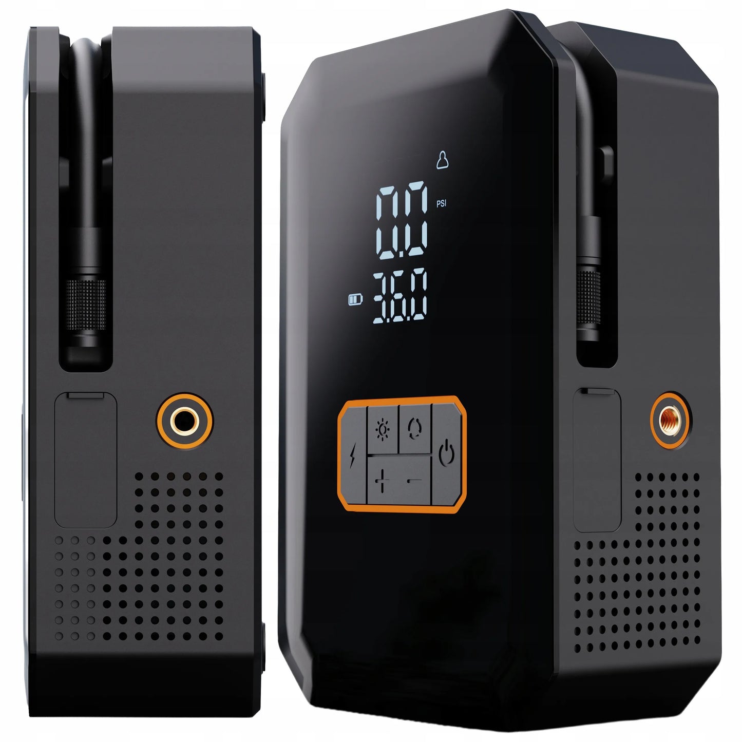 JUMP STARTER BOOSTER 16000 mAh ORO KOMPRESORIUS 150 PSI 10,3 BAR PROŽEKTORIUS POWERBANK