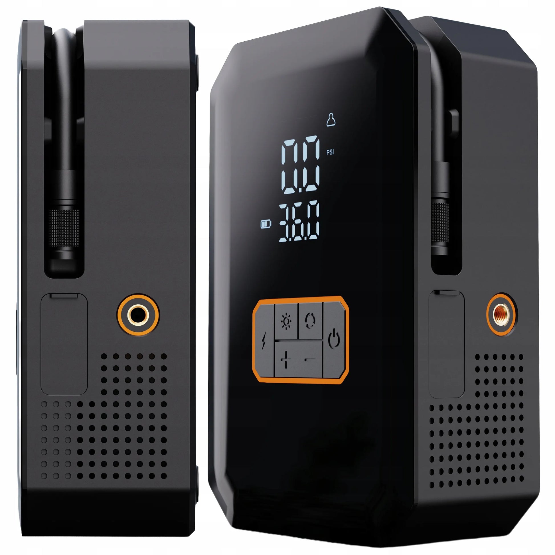 JUMP STARTER BOOSTER 16000 mAh ORO KOMPRESORIUS 150 PSI 10,3 BAR PROŽEKTORIUS POWERBANK