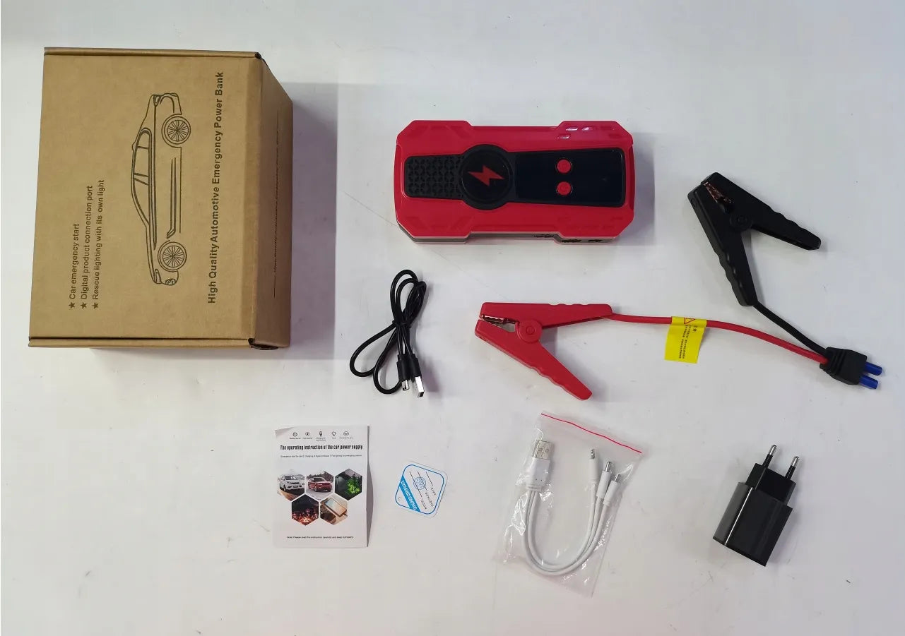 JUMP STARTER paleidimo įrenginys, išorinė baterija, kompresorius, USB 99000 mAh