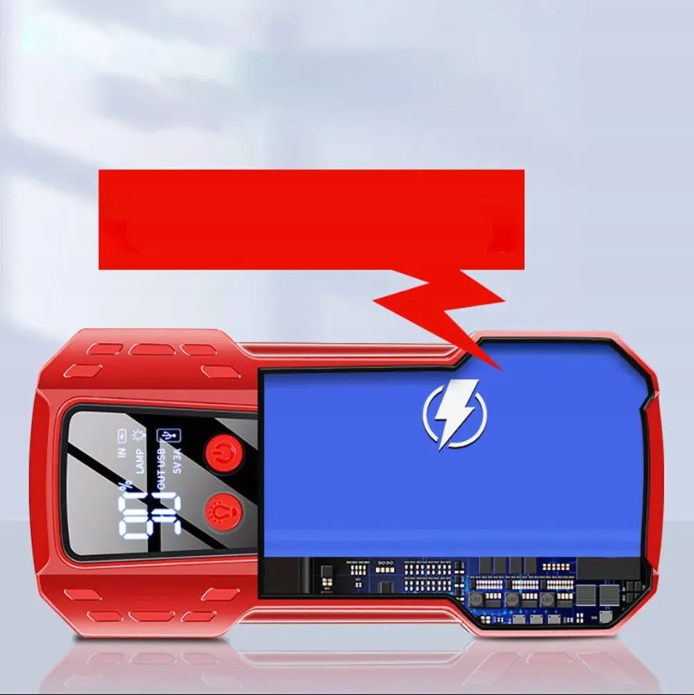 JUMP STARTER paleidimo įrenginys, išorinė baterija, kompresorius, USB 99000 mAh