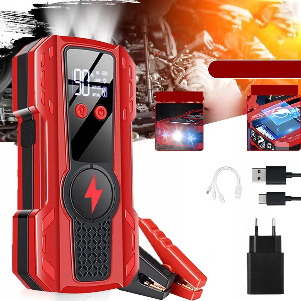 JUMP STARTER paleidimo įrenginys, išorinė baterija, kompresorius, USB 99000 mAh