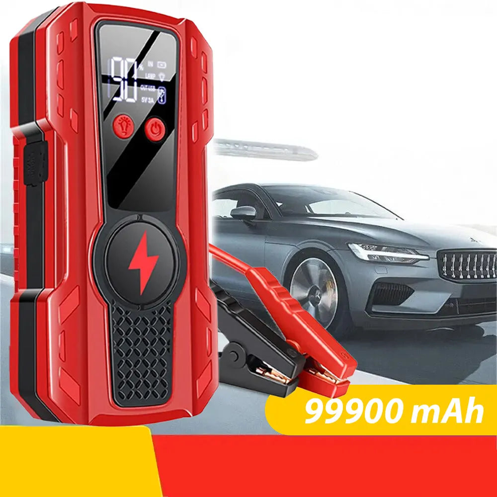 JUMP STARTER paleidimo įrenginys, išorinė baterija, kompresorius, USB 99000 mAh