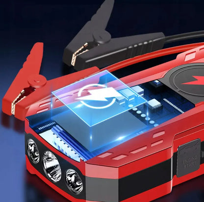JUMP STARTER paleidimo įrenginys, išorinė baterija, kompresorius, USB 99000 mAh