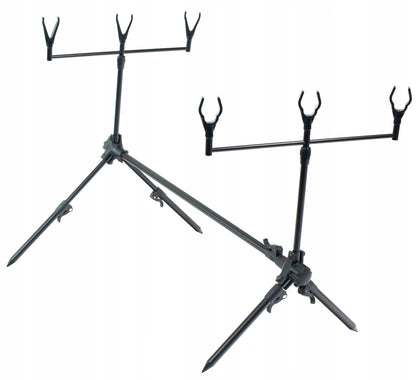 Juoda NECO karpinė atrama 3 meškerėms „Rod Pod“ su šakutėmis
