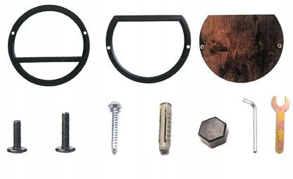 Juodas metalinis sieninis gėlių stovas EBRO Rustic loft