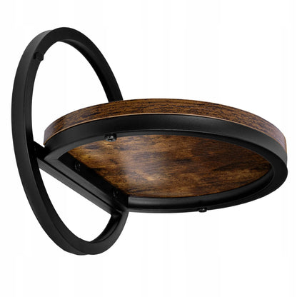 Juodas metalinis sieninis gėlių stovas EBRO Rustic loft