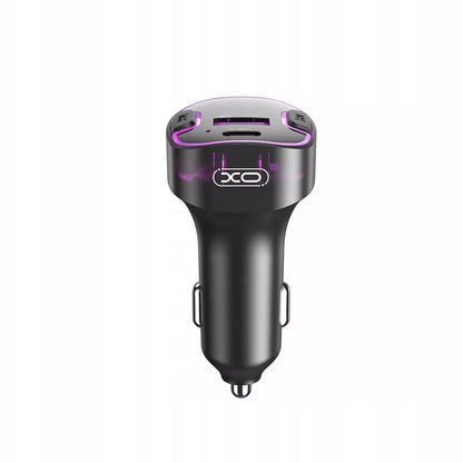 Juodas „XO“ FM transmiteris BCC12 „Bluetooth“, MP3, automobilinis įkroviklis 3,1 A