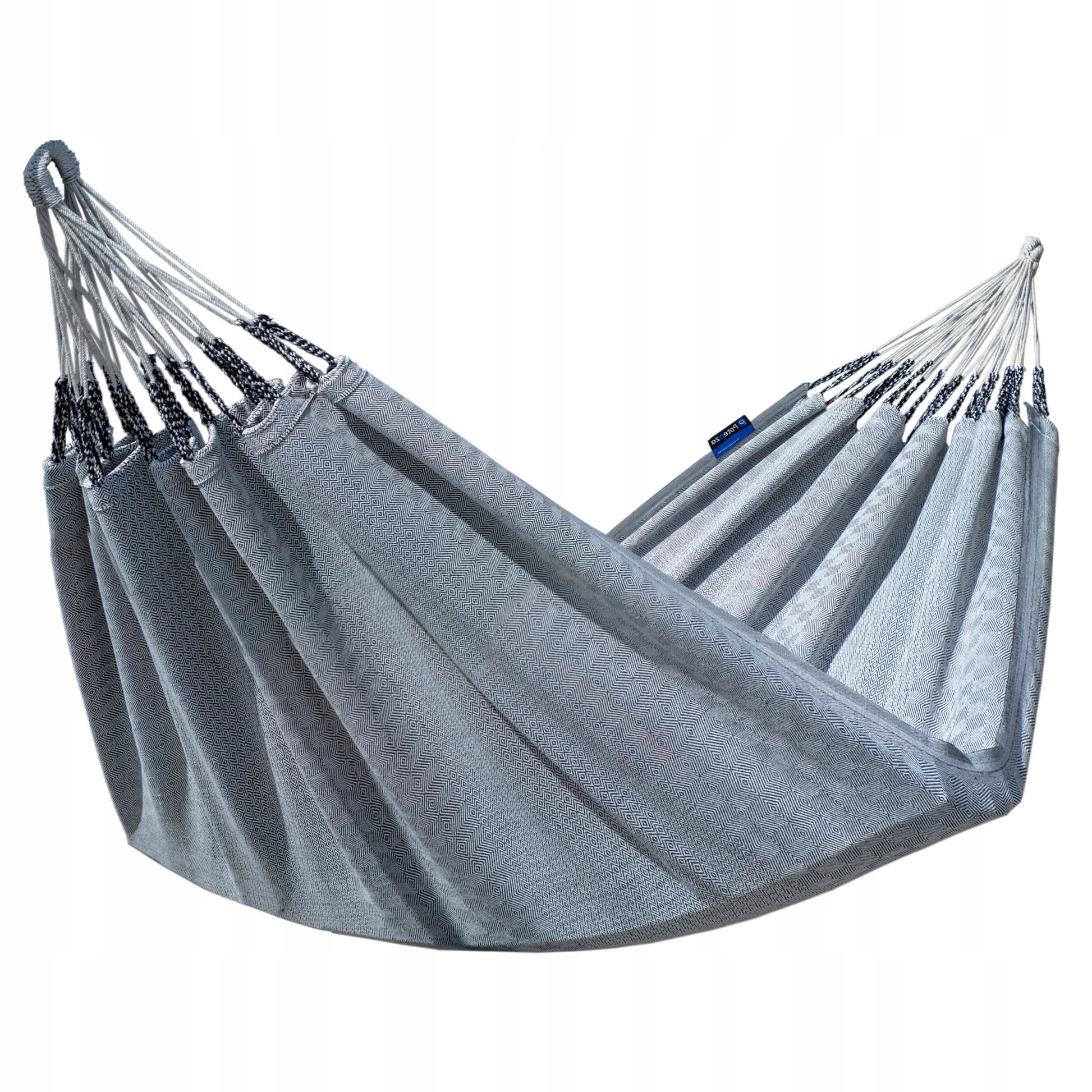 Juodos ir baltos spalvos sodo hamakas MEDELLIN B&W vienvietis kolumbietiškas POTENZA