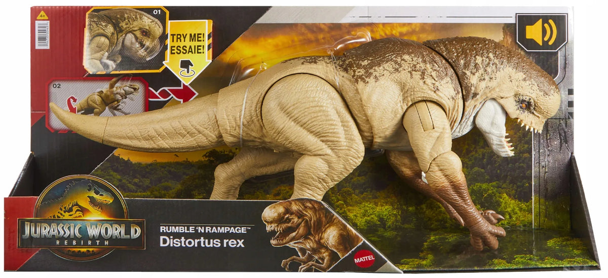 „Jurassic World: Atgimimas“ Distortus Rex dinozauro figūrėlė, 50 cm, su garso efektais