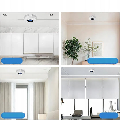 JYIPure anglies monoksido ir dūmų detektorius 2in1 su LCD ekranu