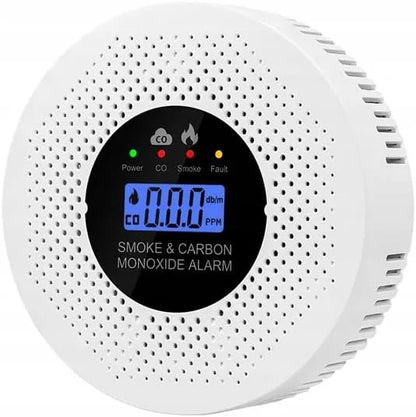 JYIPure anglies monoksido ir dūmų detektorius 2in1 su LCD ekranu