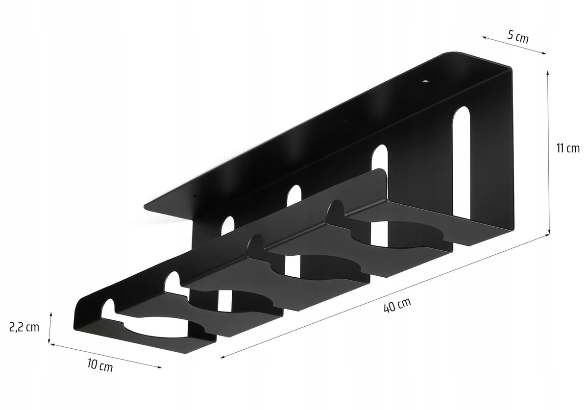 Kabelių ir laidų organizatorius po stalu Interlook CWT-O2-BLACK