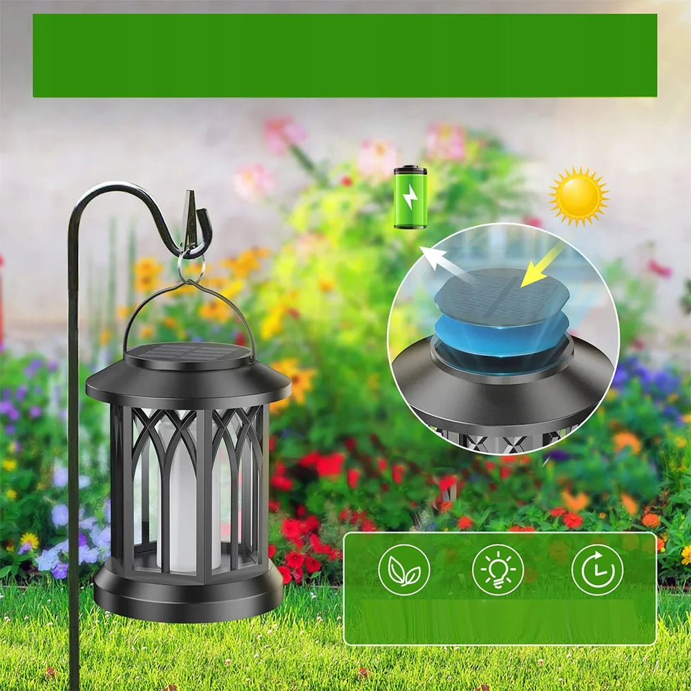 Kabinė saulės energija maitinama LED žibinto formos lempa, sodo, lofto stiliaus, IP65