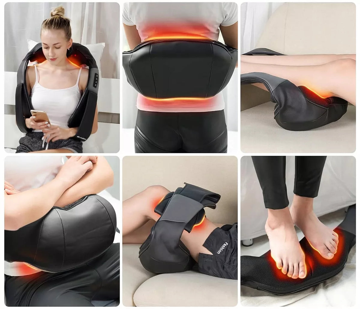 Kaklo, nugaros ir kūno masažuoklis MalTec PRO-Comfy30W-02 Shiatsu su šildymo funkcija