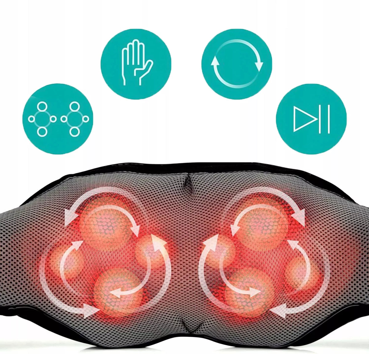 Kaklo, nugaros ir kūno masažuoklis MalTec PRO-Comfy30W-02 Shiatsu su šildymo funkcija