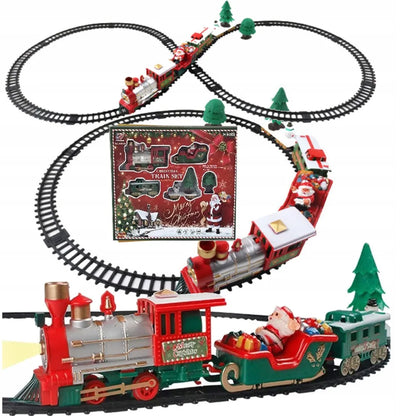 Kalėdinis elektrinis traukinukas „Šv. Kalėdų Senelis“ – interaktyvi dekoracija