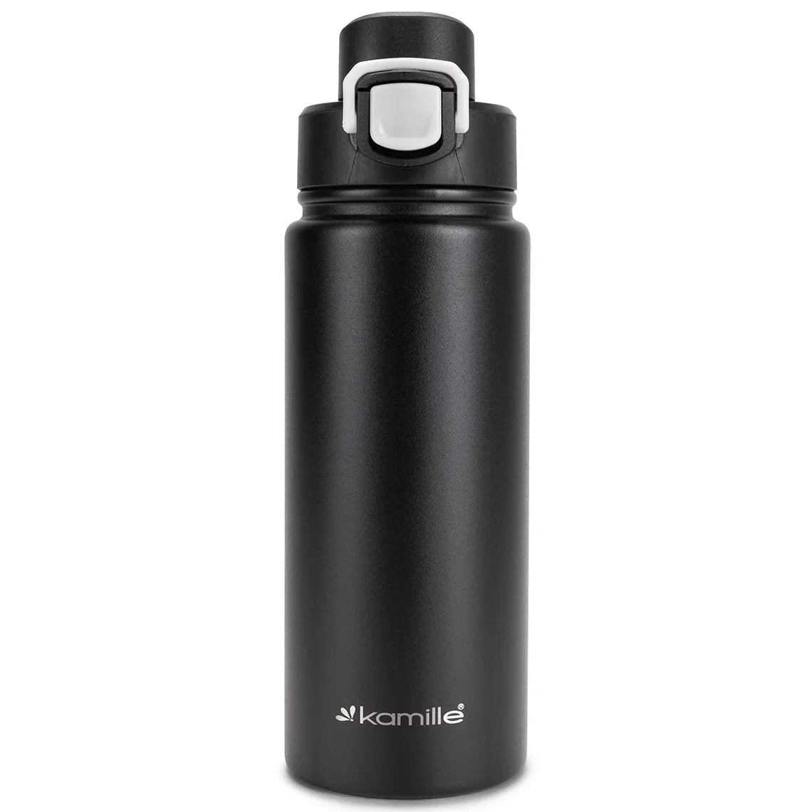 Kamille termo puodelis su užraktu ir snapeliu, 600 ml, matinės juodos spalvos