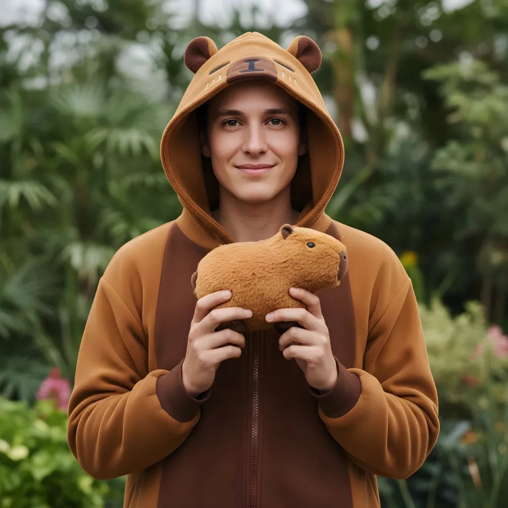 Kapibaros kigurumi pižama „onesie“, kostiumas, S dydis, 145–155 cm