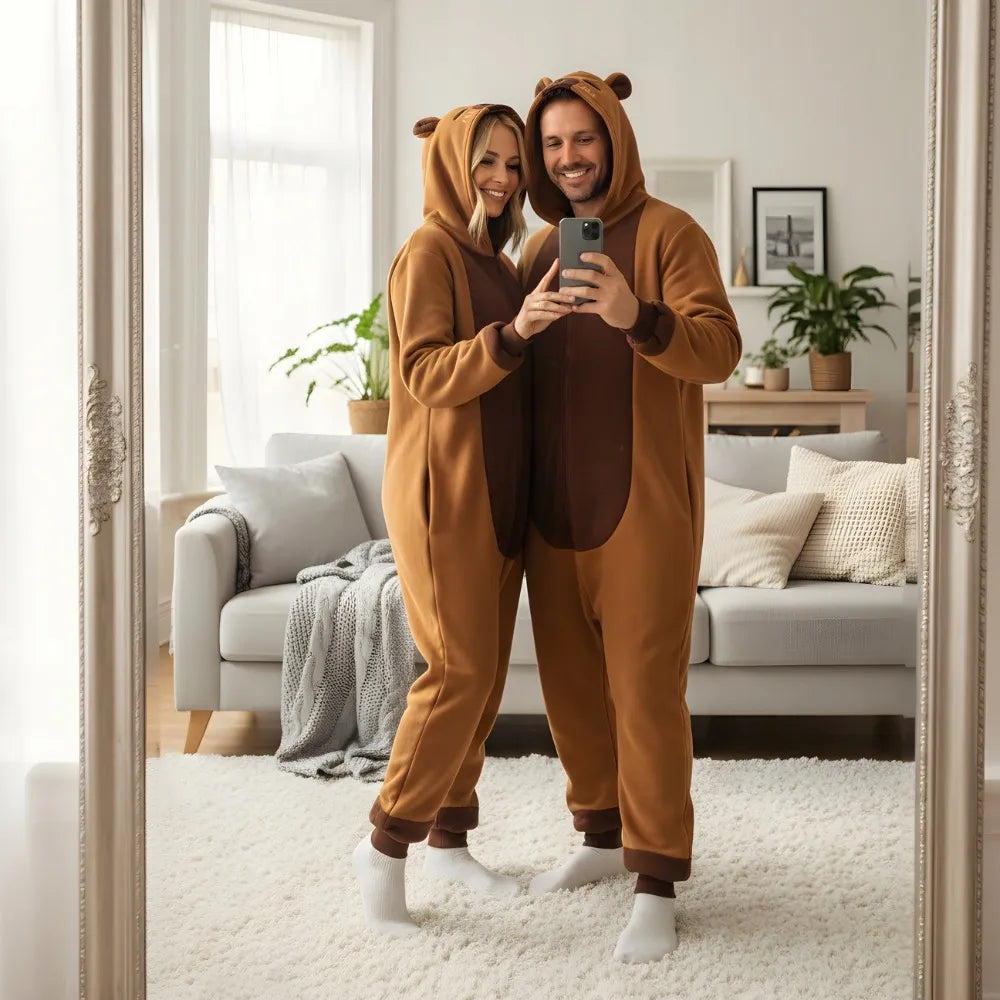 Kapibaros kigurumi pižama „onesie“, kostiumas, S dydis, 145–155 cm