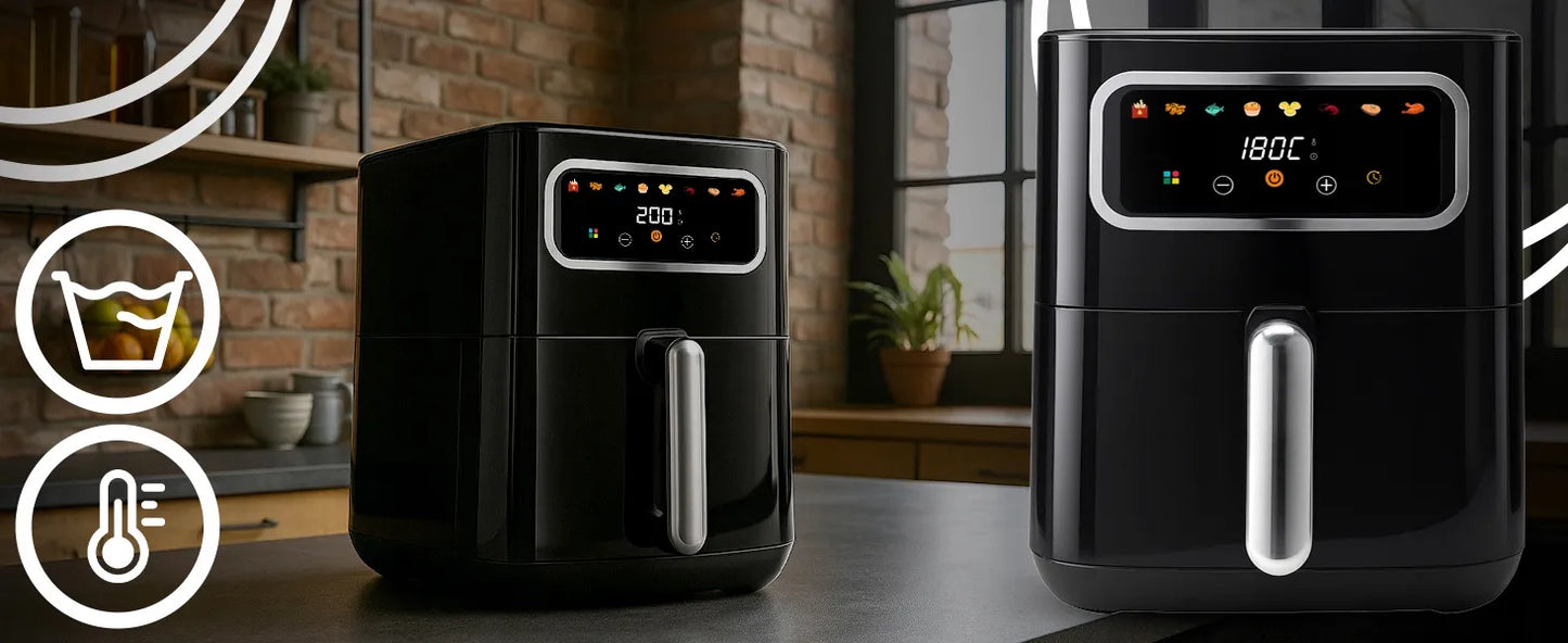 Karšto oro gruzdintuvė RETOO Air Fryer 1450W, 5,5 l, 8 programų