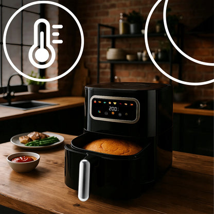 Karšto oro gruzdintuvė RETOO Air Fryer 1450W, 5,5 l, 8 programų