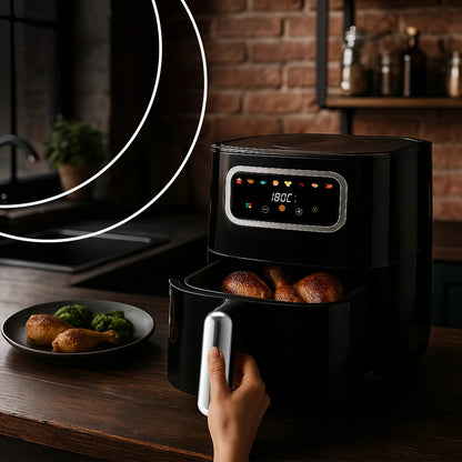 Karšto oro gruzdintuvė RETOO Air Fryer 1450W, 5,5 l, 8 programų