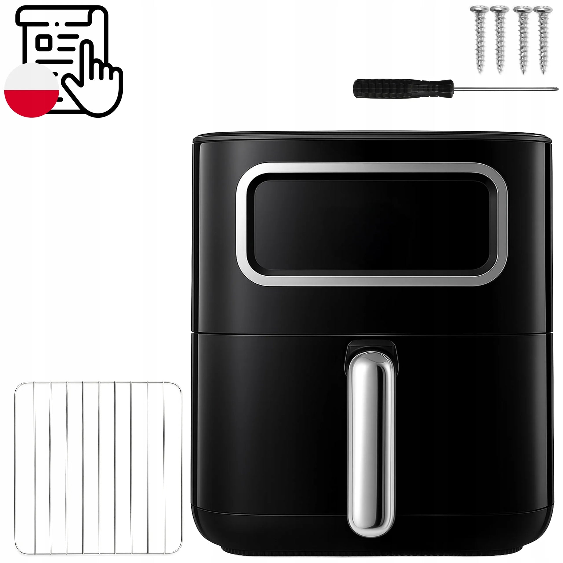 Karšto oro gruzdintuvė RETOO Air Fryer 1450W, 5,5 l, 8 programų