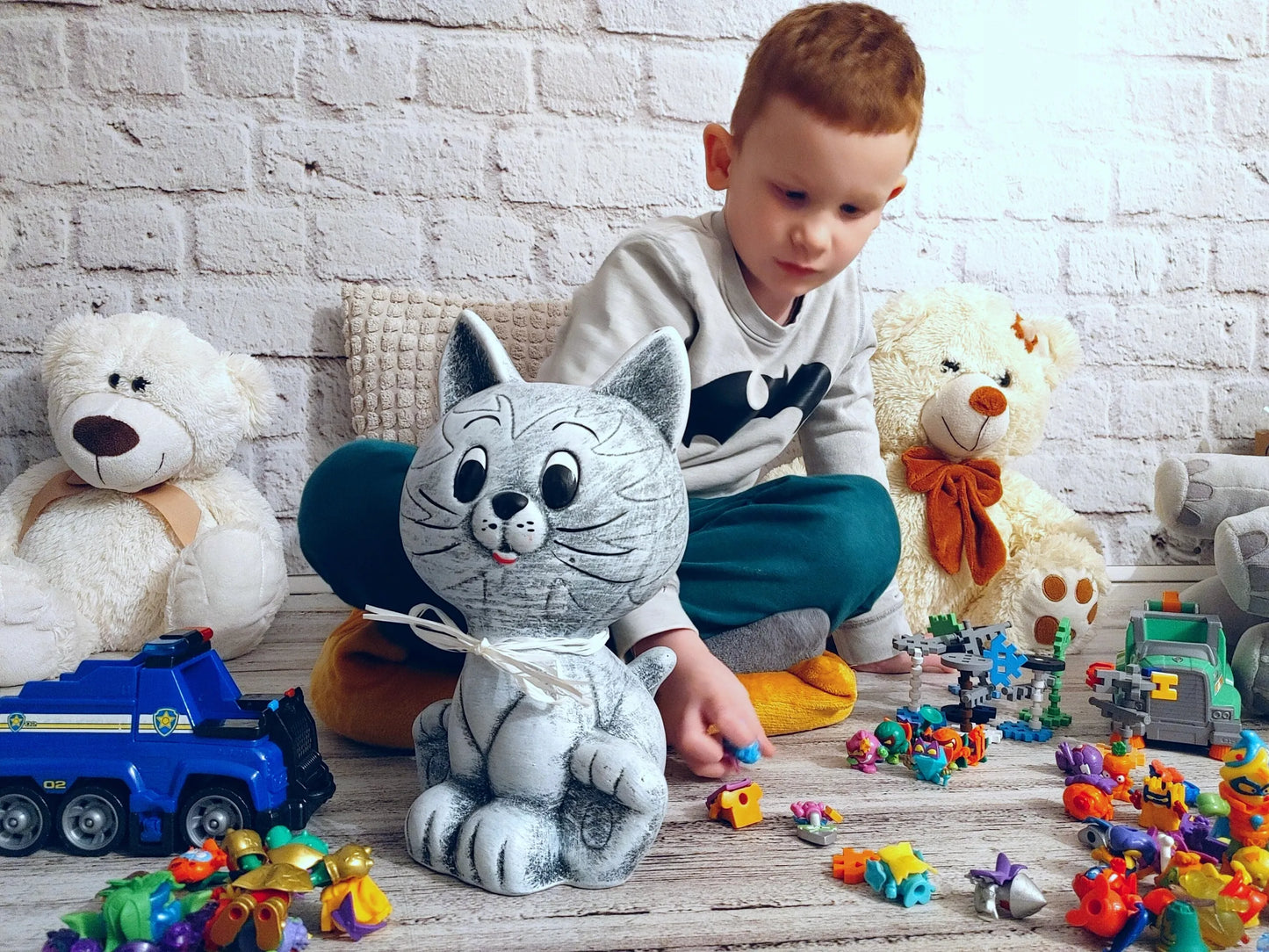 Katinas taupyklė skirta sudaužyti didelė ir talpi be atidarymo taupyklė XXL