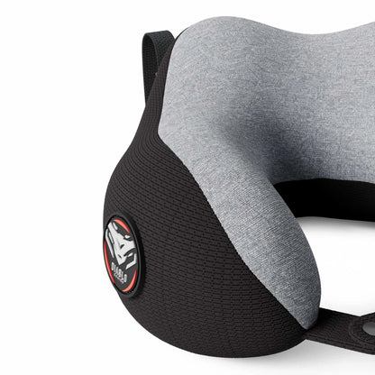 Kelioninė kaklo pagalvė lėktuvui pilka-juoda Diablo TRAVEL PILLOW