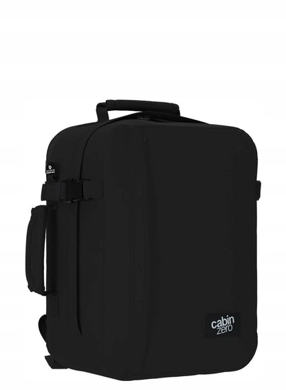 Kelioninė kuprinė 2 viename „CabinZero Classic Tech 28 L“ – „Absolute Black“