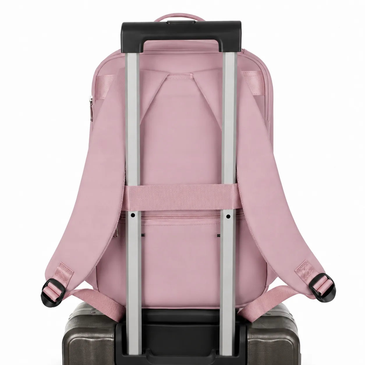 Kelioninė kuprinė lėktuvui 40x26x20 cm, rankinis bagažas Ryanair Wizz Air, rožinė