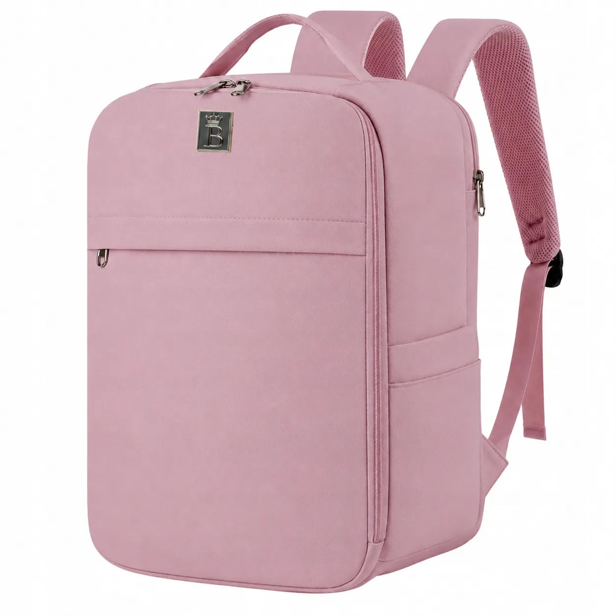 Kelioninė kuprinė lėktuvui 40x26x20 cm, rankinis bagažas Ryanair Wizz Air, rožinė