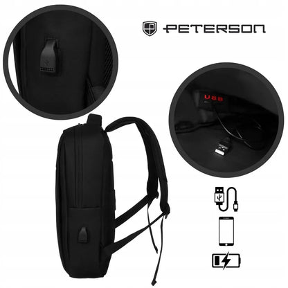Kelioninė kuprinė Peterson juoda PTN-63104