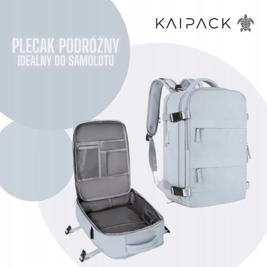 Kelioninė kuprinė / rankinis bagažas, 45×30×20 cm, su USB jungtimi