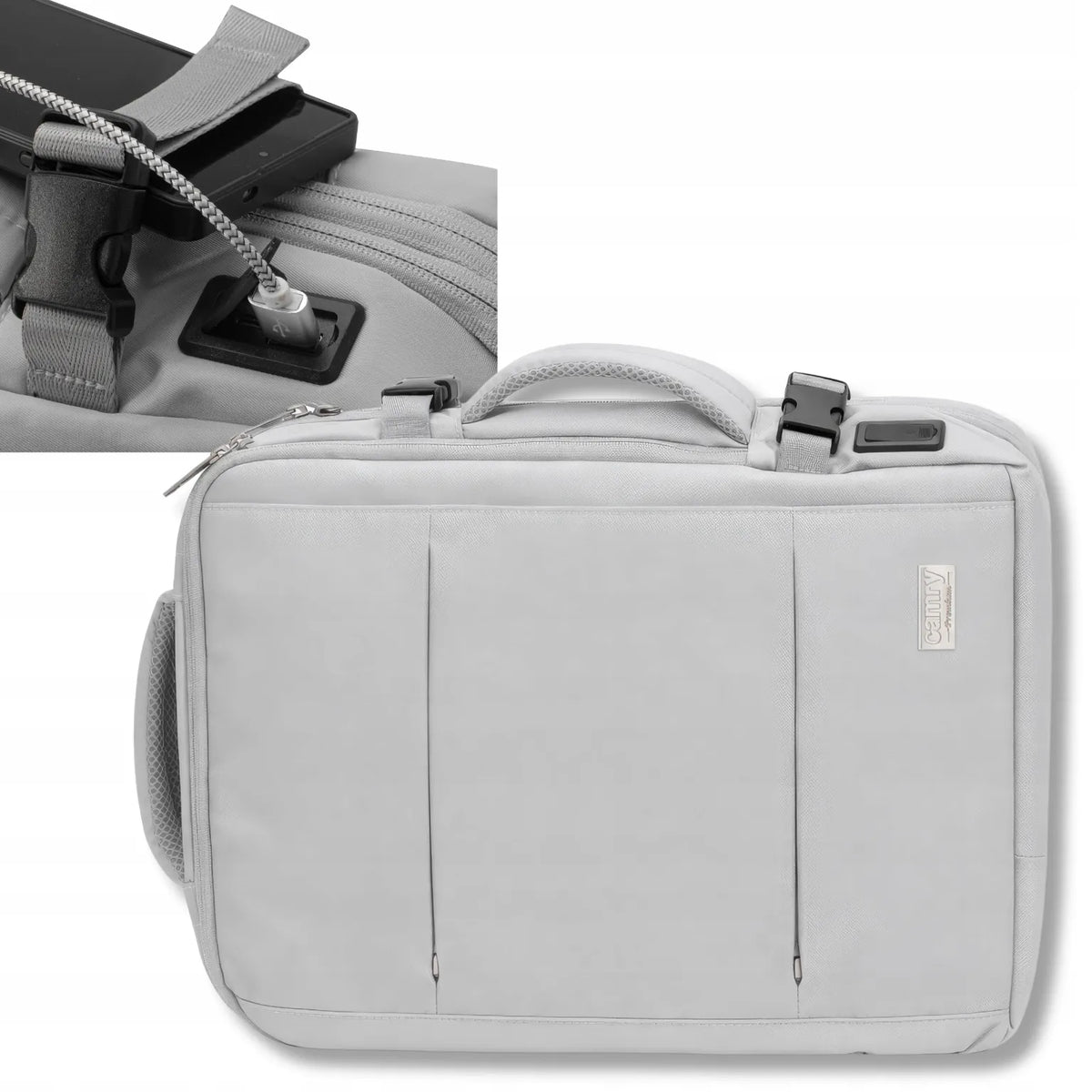 Kelioninė kuprinė su USB lizdu Lagaminas rankiniam bagažui Ryanair Wizzair 40x30x20cm