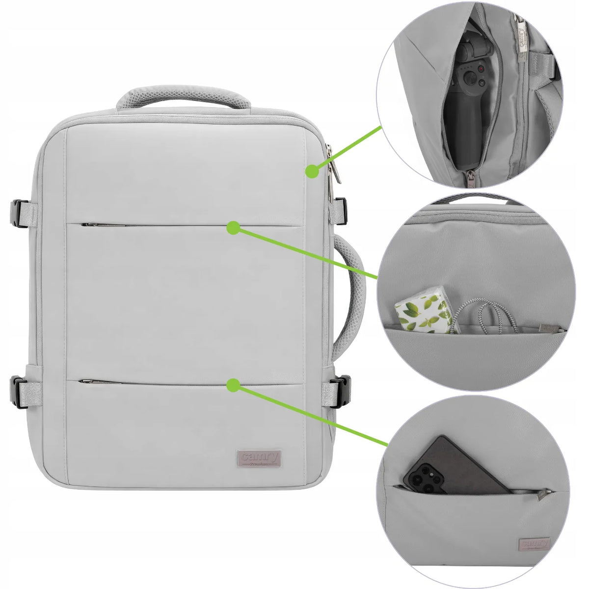 Kelioninė kuprinė su USB lizdu Lagaminas rankiniam bagažui Ryanair Wizzair 40x30x20cm